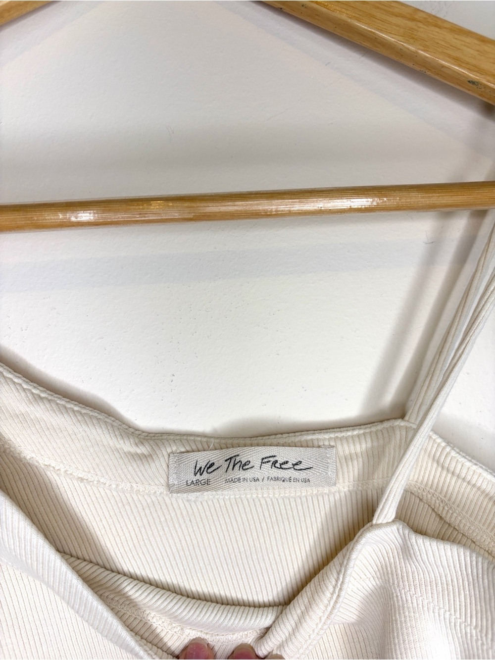 We The Free Ribbed Crop Asymmetrical Tank Top Size Large - Picture 2 of 3